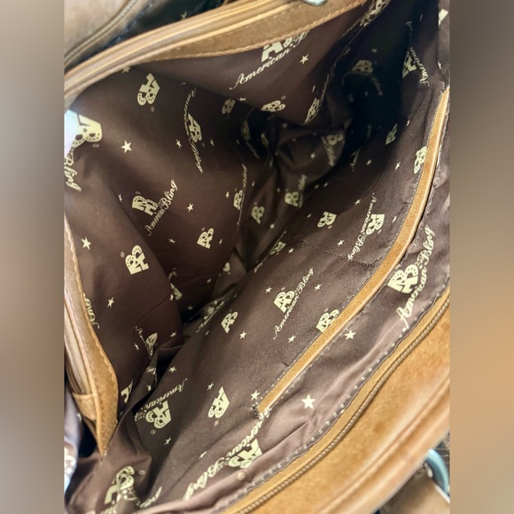 American Bling by Montana West Tan Studded Conceal Carry Tote Bag - Picture 7 of 10